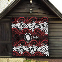 Personalised Cook Islands Atiu Enuamanu Quilt Tiare Maori Polynesian Waves Tattoo LT14 - Polynesian Pride
