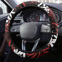 Cook Islands Atiu Enuamanu Steering Wheel Cover Tiare Maori Polynesian Waves Tattoo LT14 - Polynesian Pride