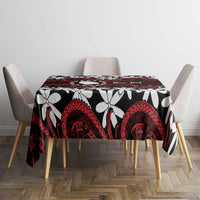 Personalised Cook Islands Atiu Enuamanu Tablecloth Tiare Maori Polynesian Waves Tattoo LT14 - Polynesian Pride
