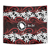 Personalised Cook Islands Atiu Enuamanu Tapestry Tiare Maori Polynesian Waves Tattoo LT14 - Polynesian Pride