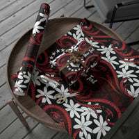Personalised Cook Islands Atiu Enuamanu Wrapping Paper Tiare Maori Polynesian Waves Tattoo LT14 - Polynesian Pride