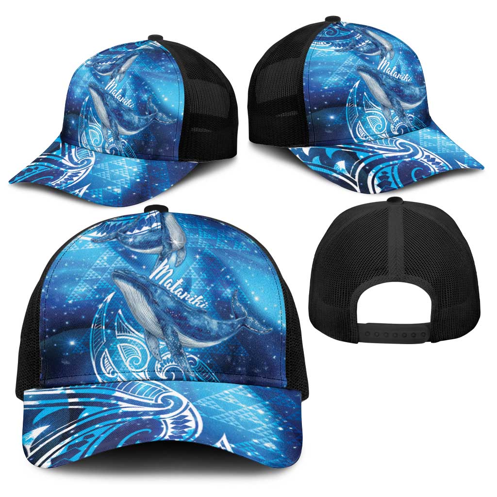 New Zealand Humpback Whale Matariki Baseball Net Cap Maori New Year Taniko Niho Taniwha LT14 - Polynesian Pride