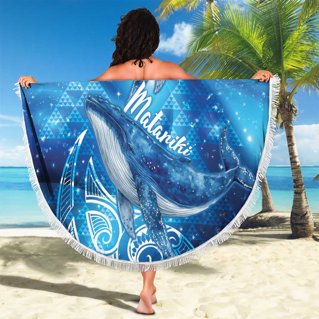 New Zealand Humpback Whale Matariki Beach Blanket Maori New Year Taniko Niho Taniwha LT14 - Polynesian Pride