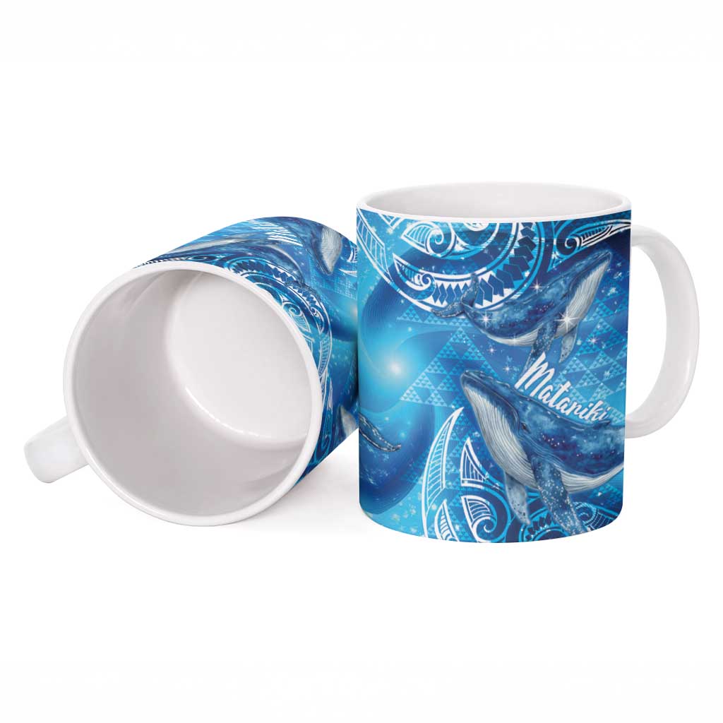 New Zealand Humpback Whale Matariki Ceramic Mug Maori New Year Taniko Niho Taniwha LT14 - Polynesian Pride