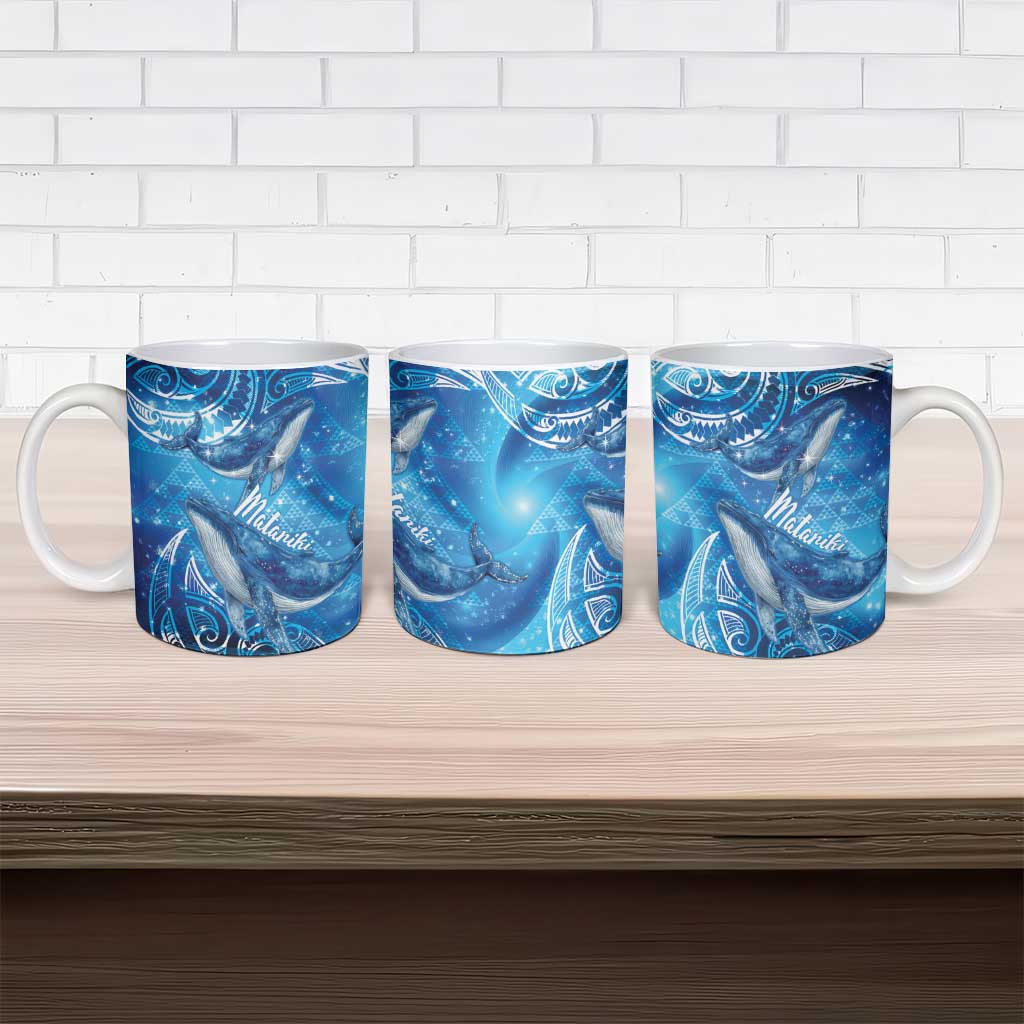 New Zealand Humpback Whale Matariki Ceramic Mug Maori New Year Taniko Niho Taniwha LT14 - Polynesian Pride