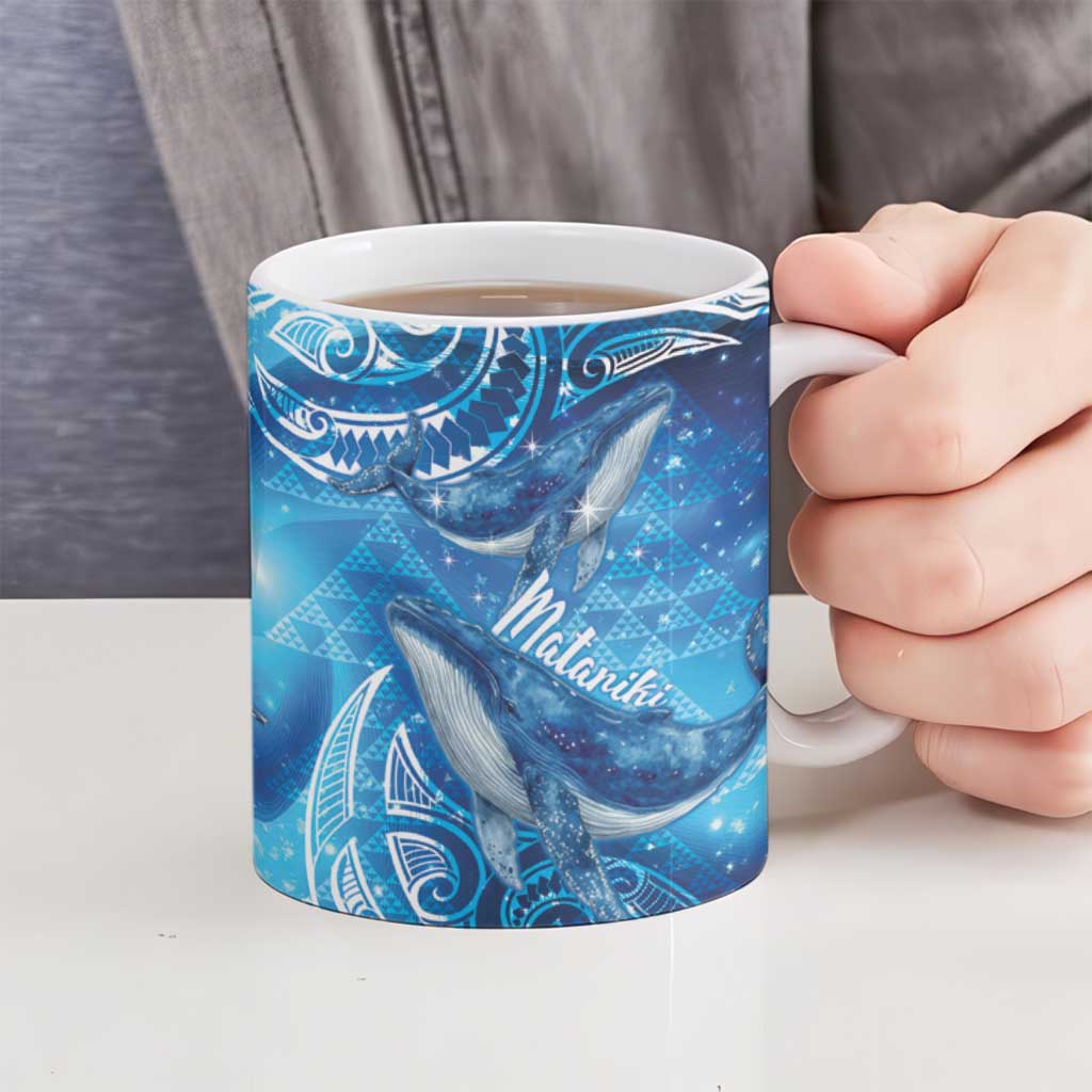 New Zealand Humpback Whale Matariki Ceramic Mug Maori New Year Taniko Niho Taniwha LT14 - Polynesian Pride