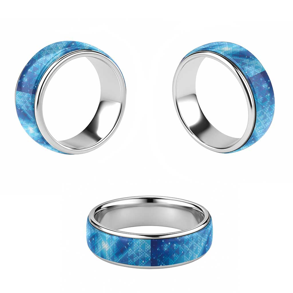 New Zealand Humpback Whale Matariki Classic Ring Maori New Year Taniko Niho Taniwha LT14 - Polynesian Pride