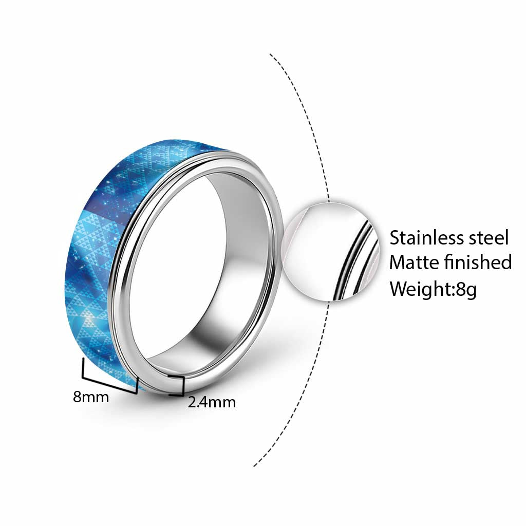New Zealand Humpback Whale Matariki Classic Ring Maori New Year Taniko Niho Taniwha LT14 - Polynesian Pride