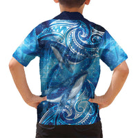 New Zealand Humpback Whale Matariki Family Matching Long Sleeve Bodycon Dress and Hawaiian Shirt Maori New Year Taniko Niho Taniwha