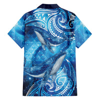 New Zealand Humpback Whale Matariki Family Matching Off The Shoulder Long Sleeve Dress and Hawaiian Shirt Maori New Year Taniko Niho Taniwha