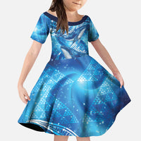 New Zealand Humpback Whale Matariki Family Matching Puletasi and Hawaiian Shirt Maori New Year Taniko Niho Taniwha