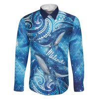 New Zealand Humpback Whale Matariki Family Matching Puletasi and Hawaiian Shirt Maori New Year Taniko Niho Taniwha