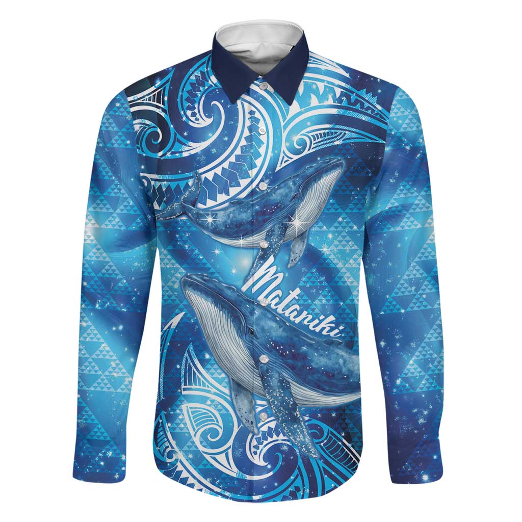 New Zealand Humpback Whale Matariki Family Matching Tank Maxi Dress and Hawaiian Shirt Maori New Year Taniko Niho Taniwha