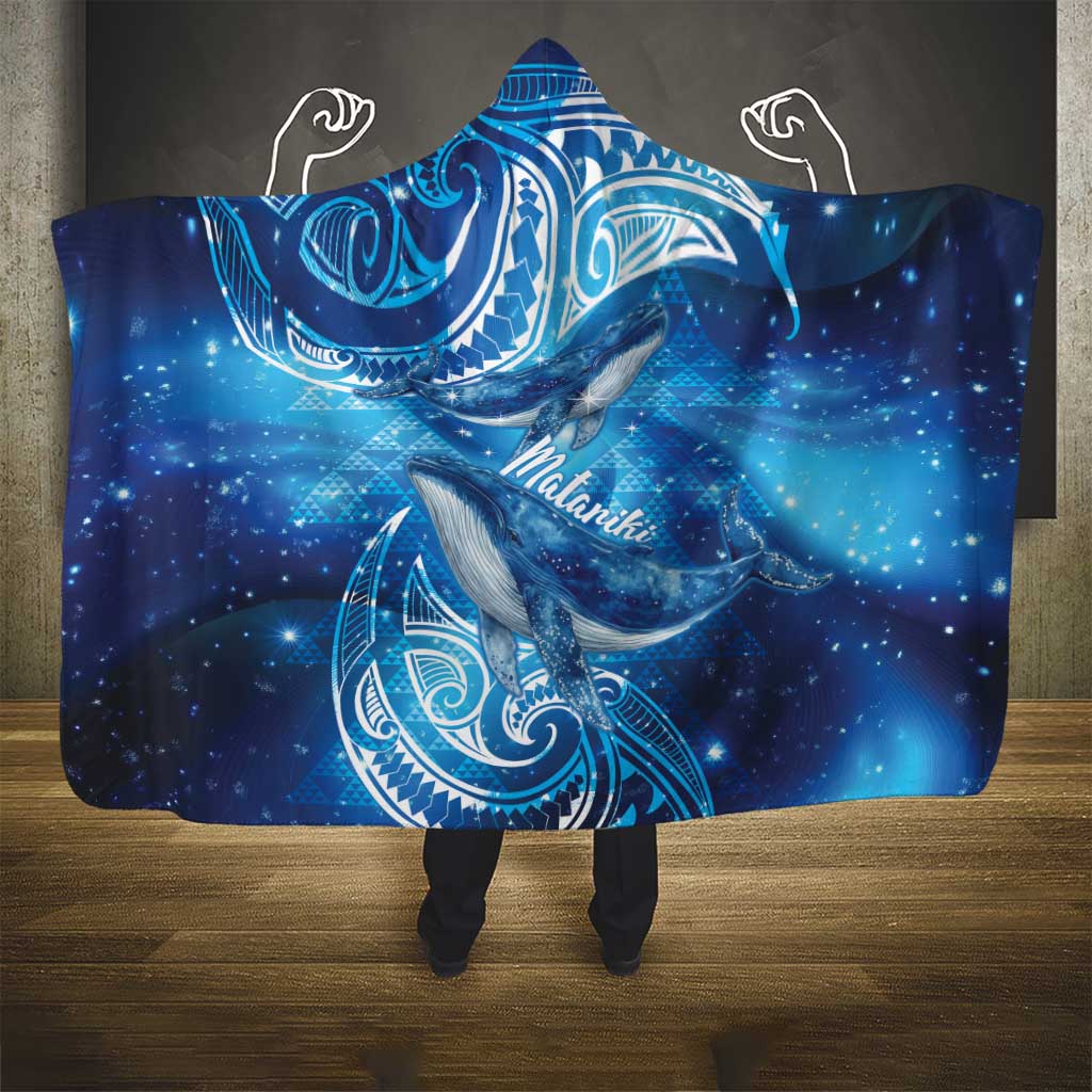 New Zealand Humpback Whale Matariki Hooded Blanket Maori New Year Taniko Niho Taniwha LT14 - Polynesian Pride
