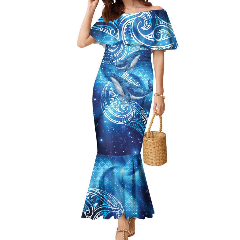 New Zealand Humpback Whale Matariki Mermaid Dress Maori New Year Taniko Niho Taniwha