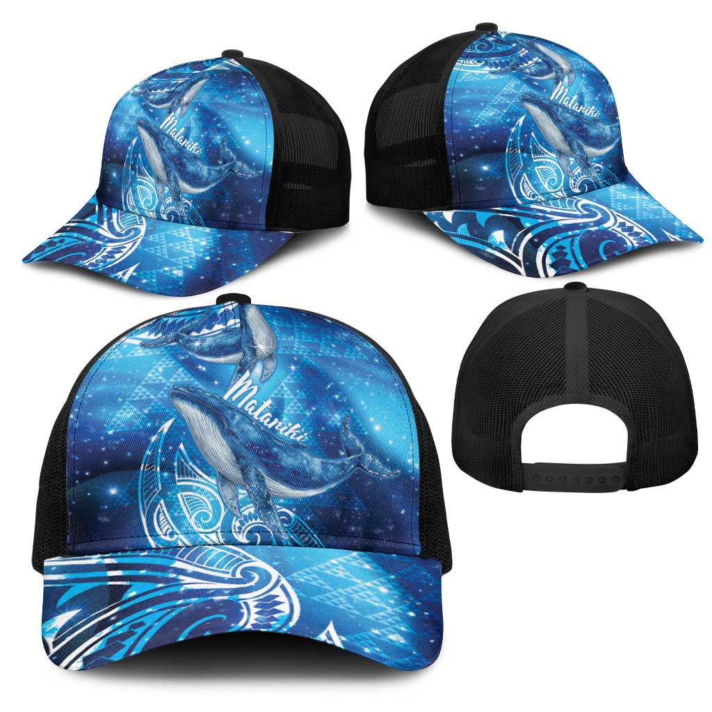 New Zealand Humpback Whale Matariki Mesh Trucker Cap Maori New Year Taniko Niho Taniwha