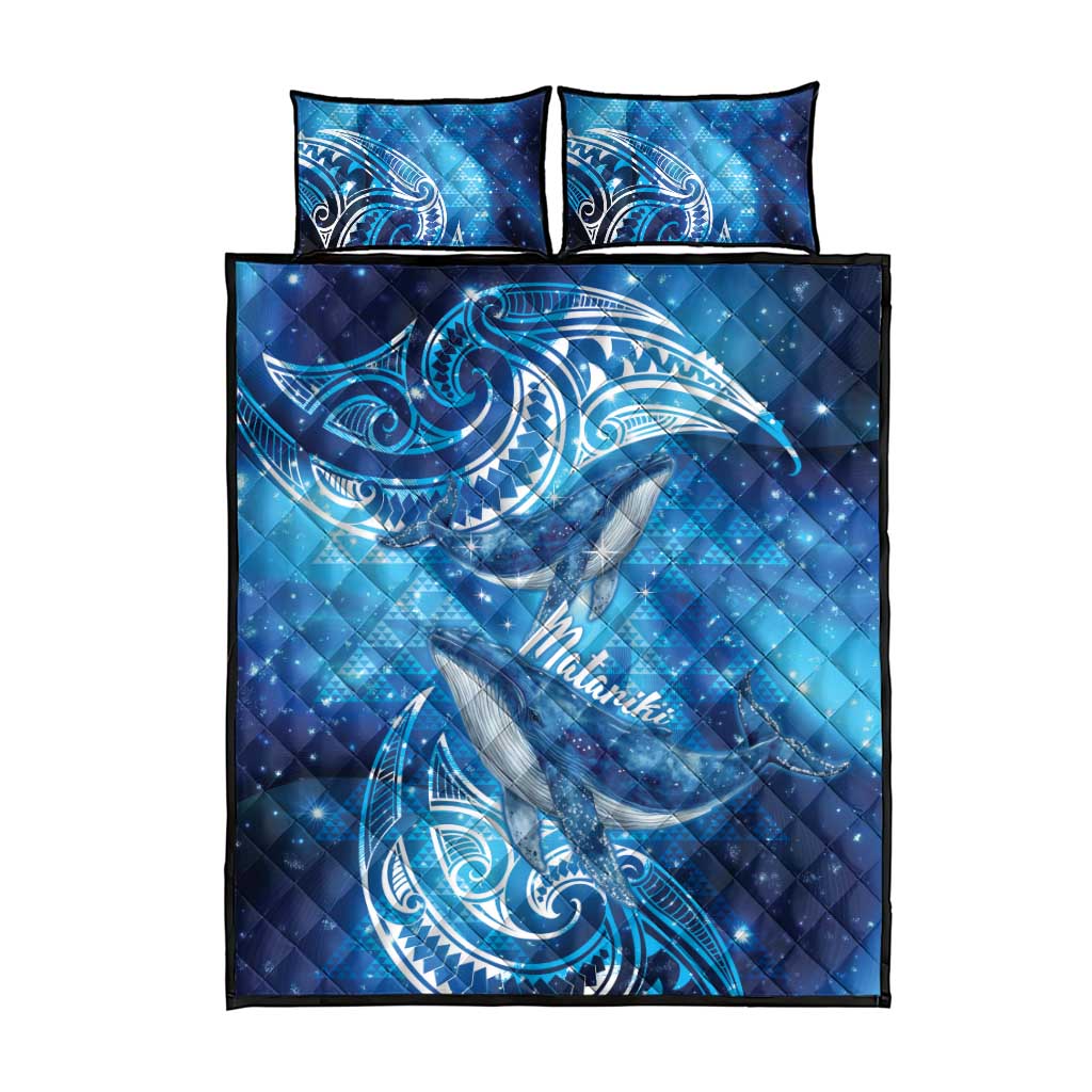 New Zealand Humpback Whale Matariki Quilt Bed Set Maori New Year Taniko Niho Taniwha LT14 - Polynesian Pride