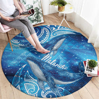 New Zealand Humpback Whale Matariki Round Carpet Maori New Year Taniko Niho Taniwha LT14 - Polynesian Pride