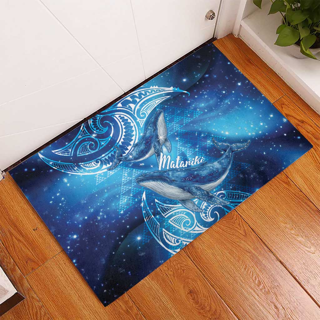 New Zealand Humpback Whale Matariki Rubber Doormat Maori New Year Taniko Niho Taniwha LT14 - Polynesian Pride