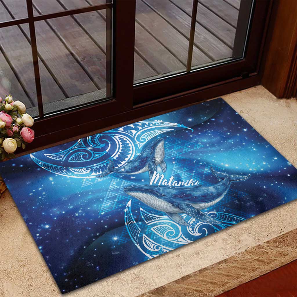 New Zealand Humpback Whale Matariki Rubber Doormat Maori New Year Taniko Niho Taniwha LT14 - Polynesian Pride