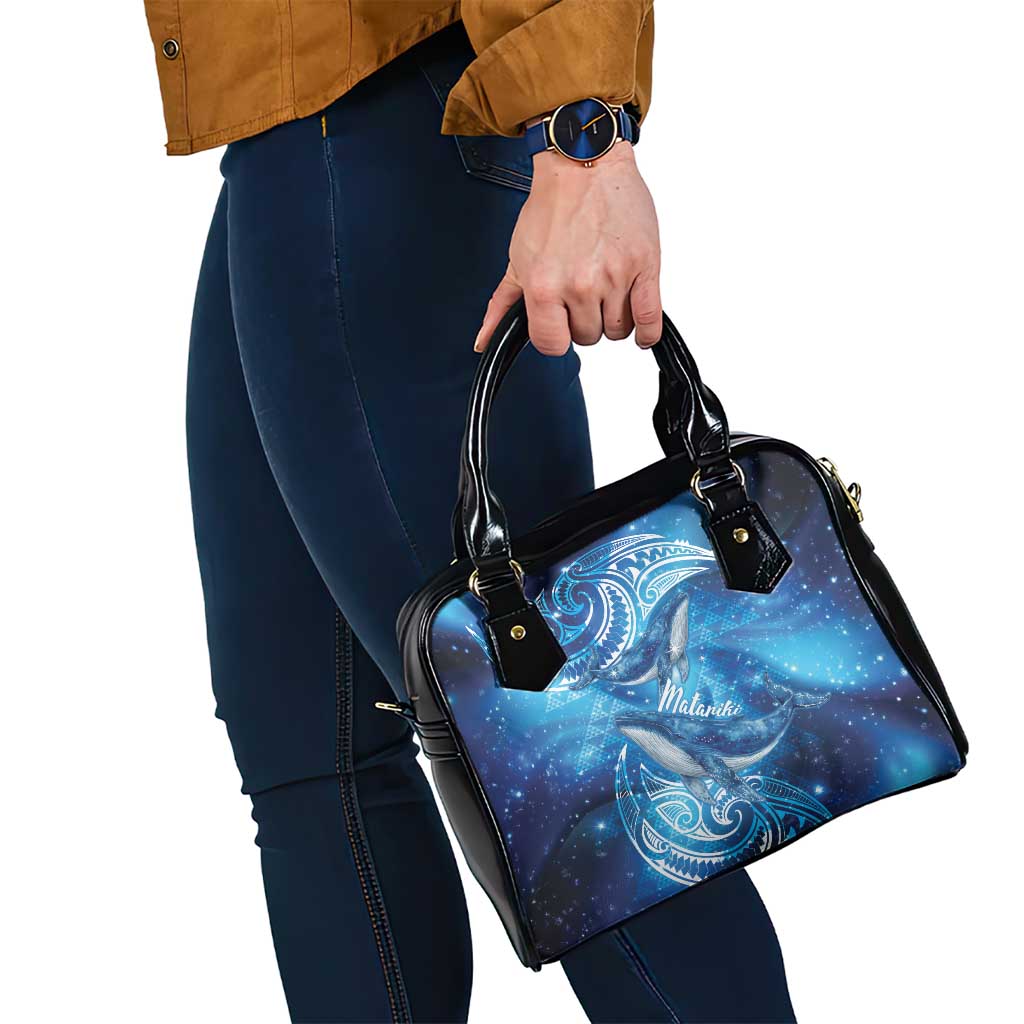 New Zealand Humpback Whale Matariki Shoulder Handbag Maori New Year Taniko Niho Taniwha LT14 - Polynesian Pride