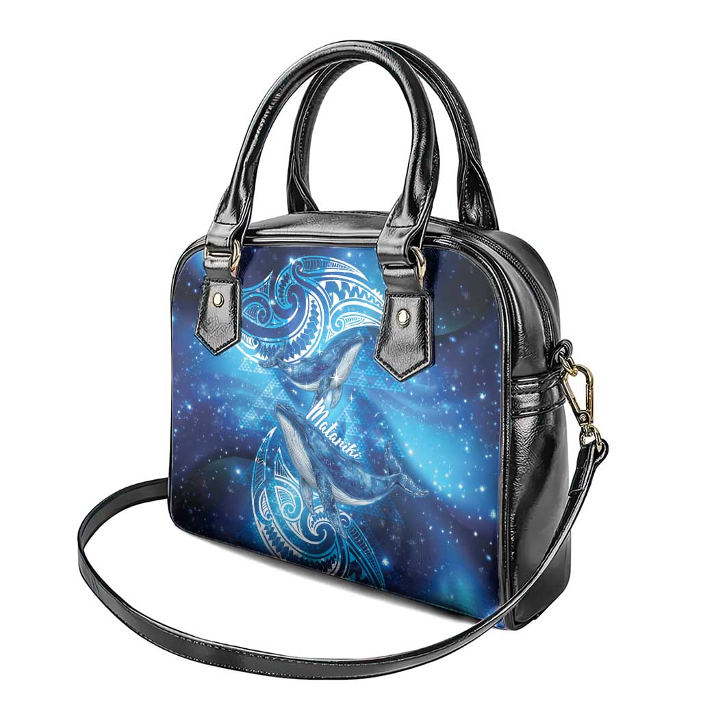 New Zealand Humpback Whale Matariki Shoulder Handbag Maori New Year Taniko Niho Taniwha LT14 - Polynesian Pride