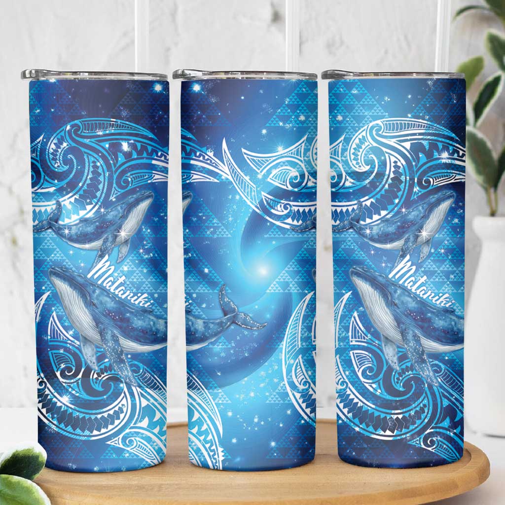 New Zealand Humpback Whale Matariki Skinny Tumbler Maori New Year Taniko Niho Taniwha