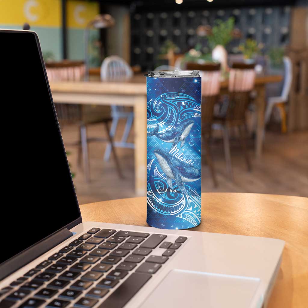 New Zealand Humpback Whale Matariki Skinny Tumbler Maori New Year Taniko Niho Taniwha