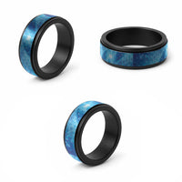 New Zealand Humpback Whale Matariki Spinner Ring Maori New Year Taniko Niho Taniwha LT14 - Polynesian Pride