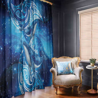 New Zealand Humpback Whale Matariki Window Curtain Maori New Year Taniko Niho Taniwha LT14 - Polynesian Pride