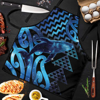 Humpback Whale Matariki New Zealand Apron NZ Maori Paikea Poutama Luxury Blue LT14 Blue - Polynesian Pride