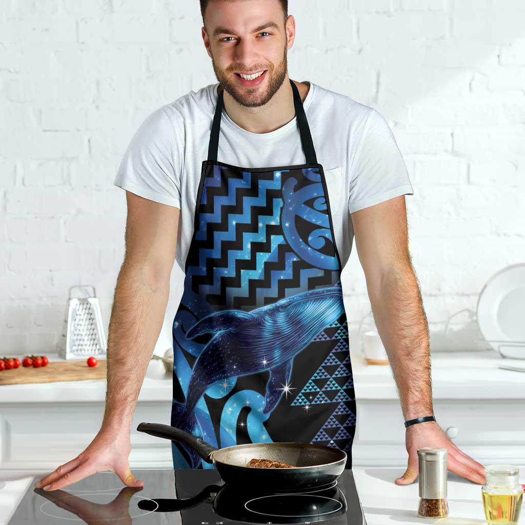 Humpback Whale Matariki New Zealand Apron NZ Maori Paikea Poutama Luxury Blue LT14 - Polynesian Pride