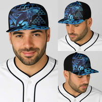 Humpback Whale Matariki New Zealand Baseball Net Cap NZ Maori Paikea Poutama Luxury Blue LT14 - Polynesian Pride