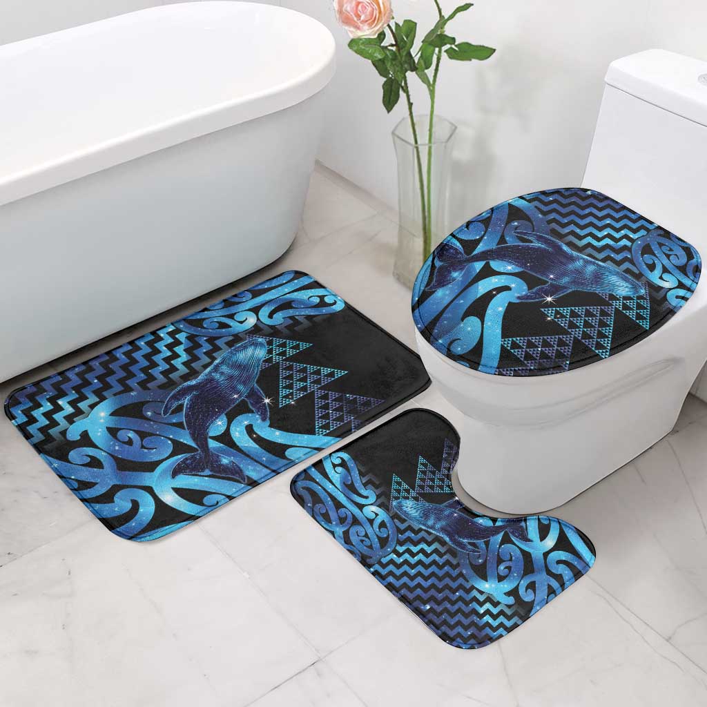 Humpback Whale Matariki New Zealand Bathroom Set NZ Maori Paikea Poutama Luxury Blue LT14 - Polynesian Pride