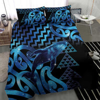 Humpback Whale Matariki New Zealand Bedding Set NZ Maori Paikea Poutama Luxury Blue LT14 - Polynesian Pride
