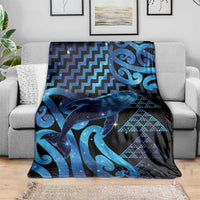 Humpback Whale Matariki New Zealand Blanket NZ Maori Paikea Poutama Luxury Blue LT14 - Polynesian Pride