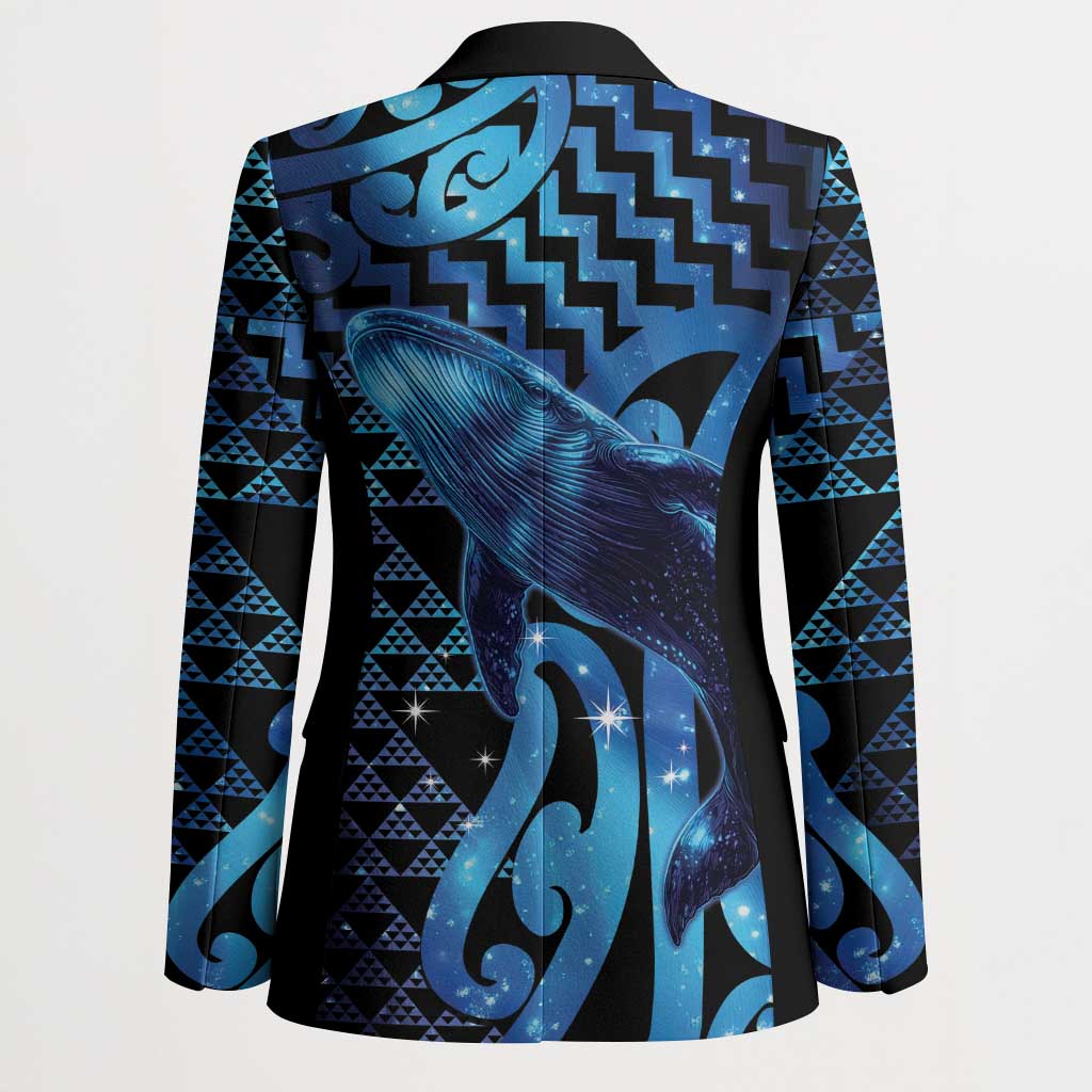 Humpback Whale Matariki New Zealand Blazer NZ Maori Paikea Poutama Luxury Blue LT14 - Polynesian Pride