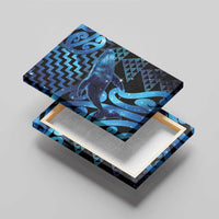 Humpback Whale Matariki New Zealand Canvas Wall Art NZ Maori Paikea Poutama Luxury Blue LT14 - Polynesian Pride