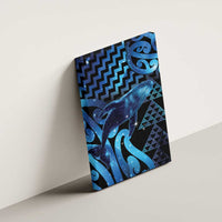 Humpback Whale Matariki New Zealand Canvas Wall Art NZ Maori Paikea Poutama Luxury Blue LT14 - Polynesian Pride