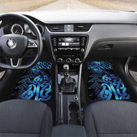 Humpback Whale Matariki New Zealand Car Mats NZ Maori Paikea Poutama Luxury Blue LT14 Set 2pcs - Front Blue - Polynesian Pride