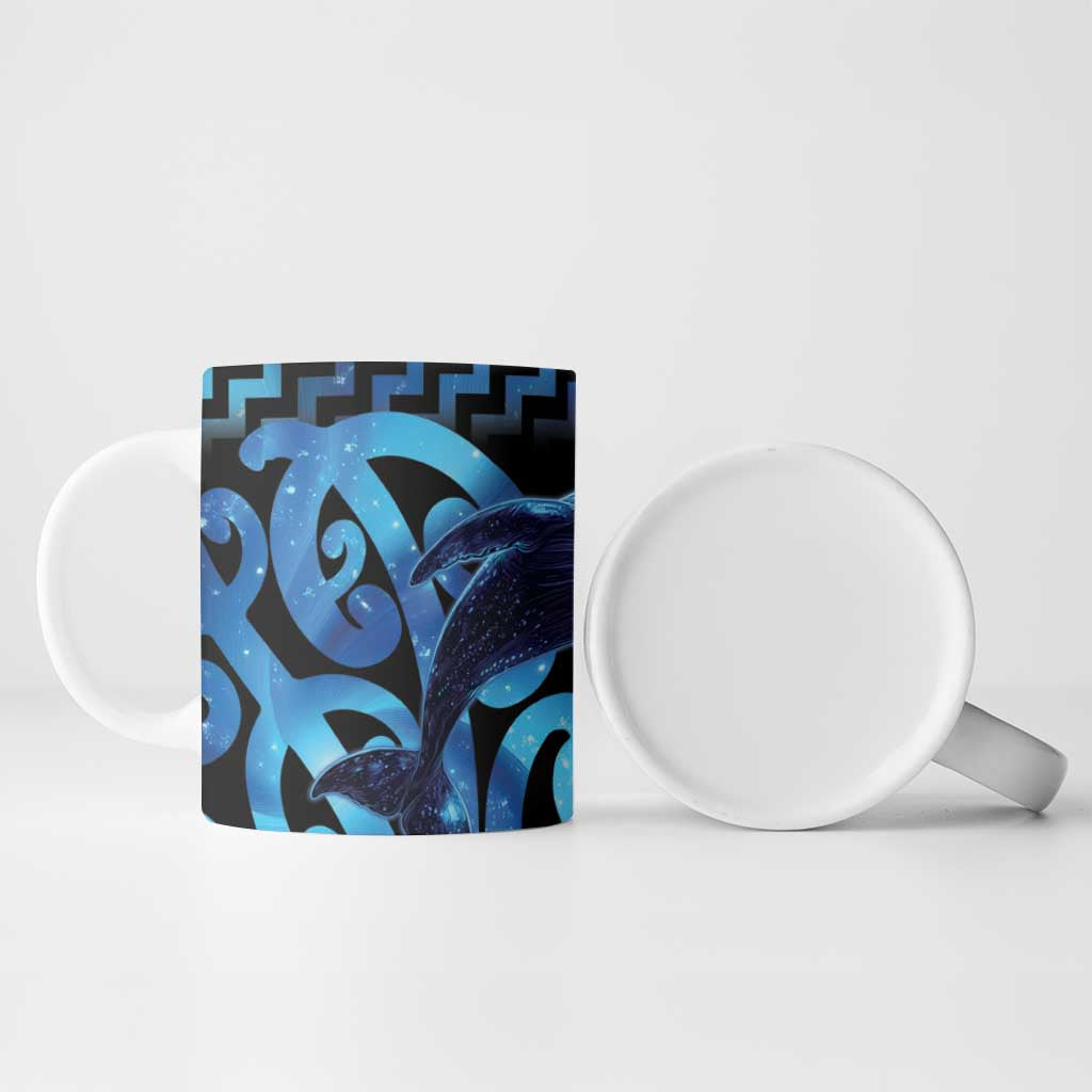 Humpback Whale Matariki New Zealand Ceramic Mug NZ Maori Paikea Poutama Luxury Blue LT14 - Polynesian Pride
