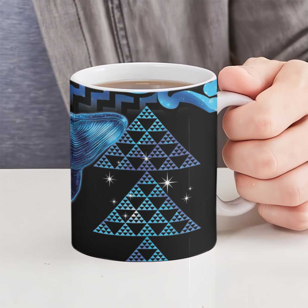Humpback Whale Matariki New Zealand Ceramic Mug NZ Maori Paikea Poutama Luxury Blue LT14 - Polynesian Pride