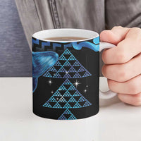 Humpback Whale Matariki New Zealand Ceramic Mug NZ Maori Paikea Poutama Luxury Blue LT14 - Polynesian Pride