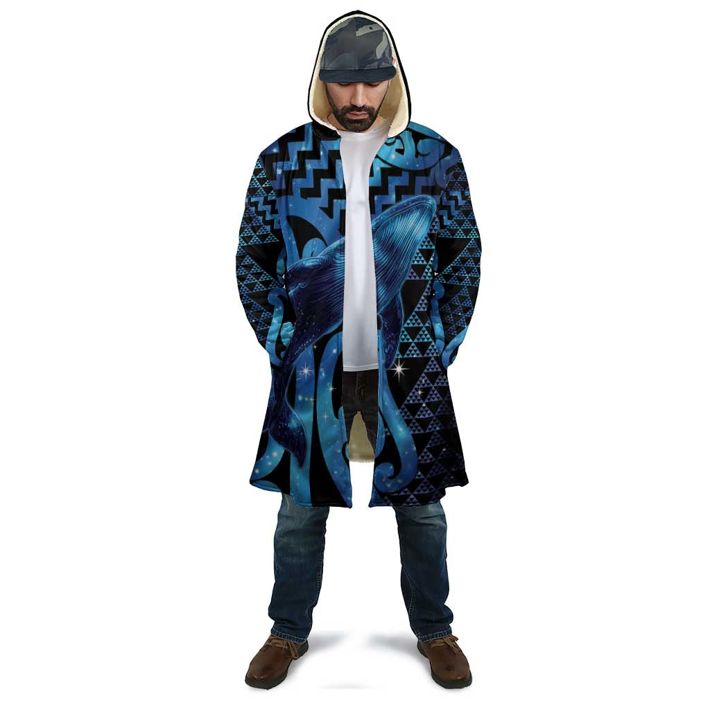 Humpback Whale Matariki New Zealand Cloak NZ Maori Paikea Poutama Luxury Blue LT14 - Polynesian Pride