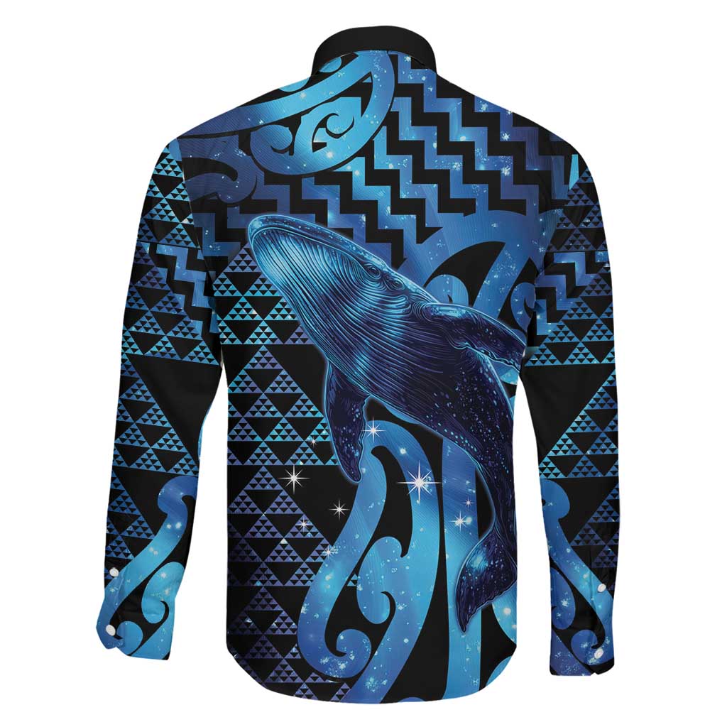 Humpback Whale Matariki New Zealand Family Matching Puletasi and Hawaiian Shirt NZ Maori Paikea Poutama Luxury Blue