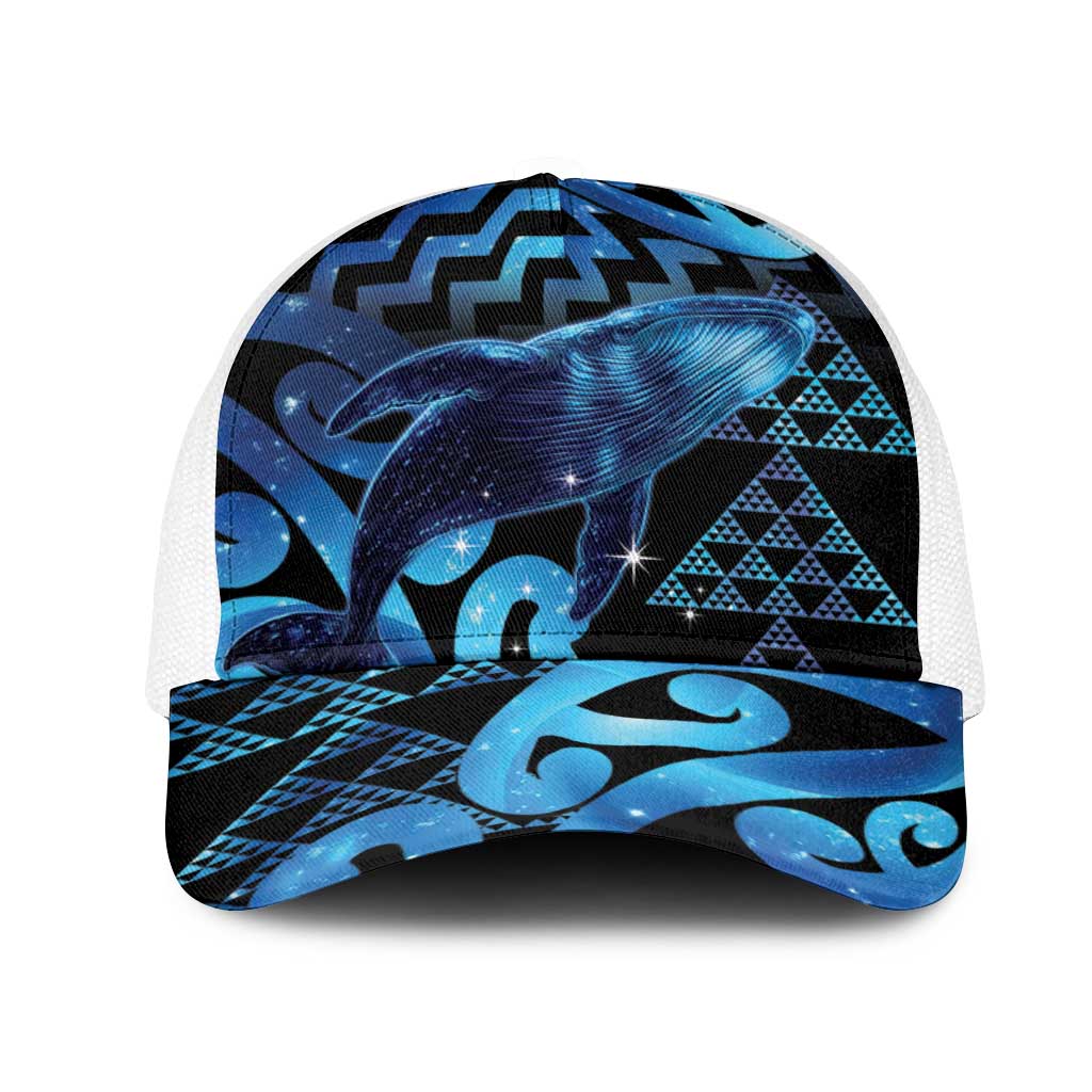Humpback Whale Matariki New Zealand Mesh Trucker Cap NZ Maori Paikea Poutama Luxury Blue