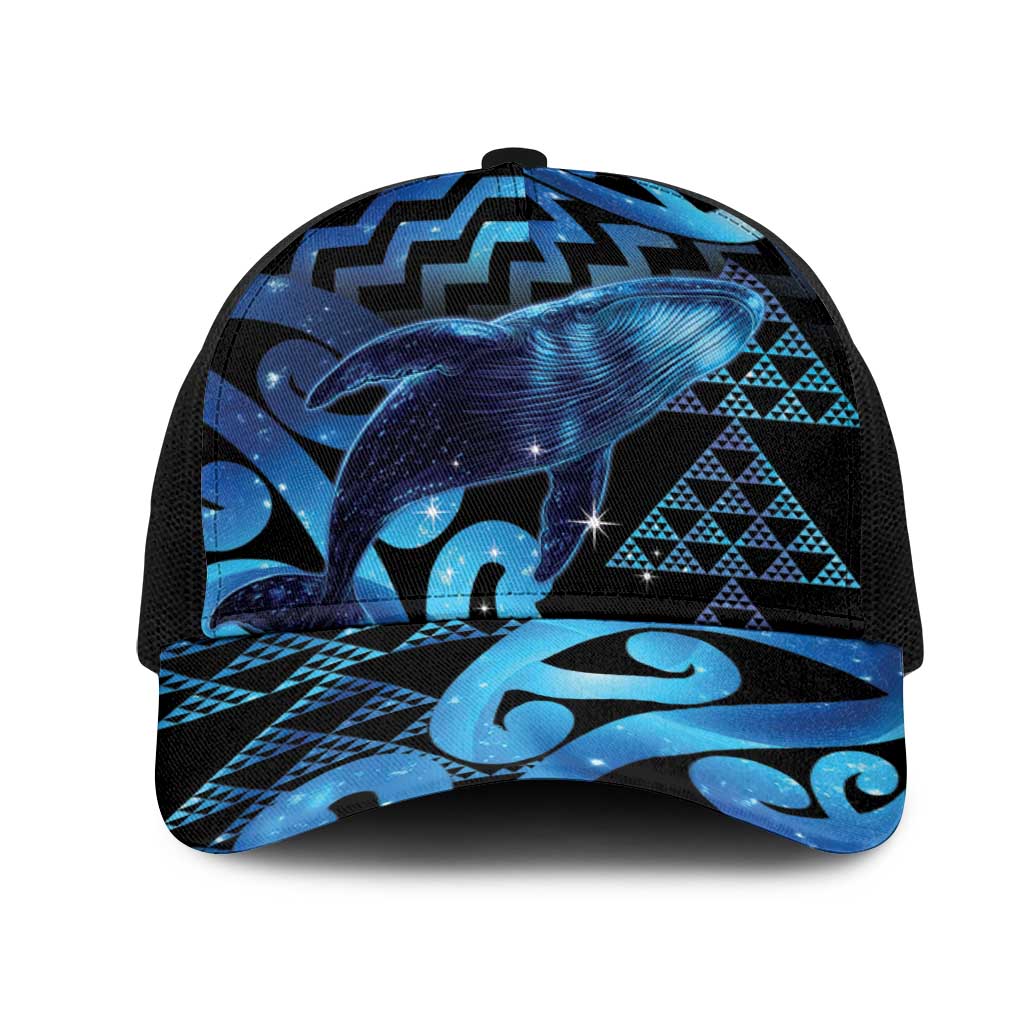 Humpback Whale Matariki New Zealand Mesh Trucker Cap NZ Maori Paikea Poutama Luxury Blue
