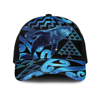 Humpback Whale Matariki New Zealand Mesh Trucker Cap NZ Maori Paikea Poutama Luxury Blue