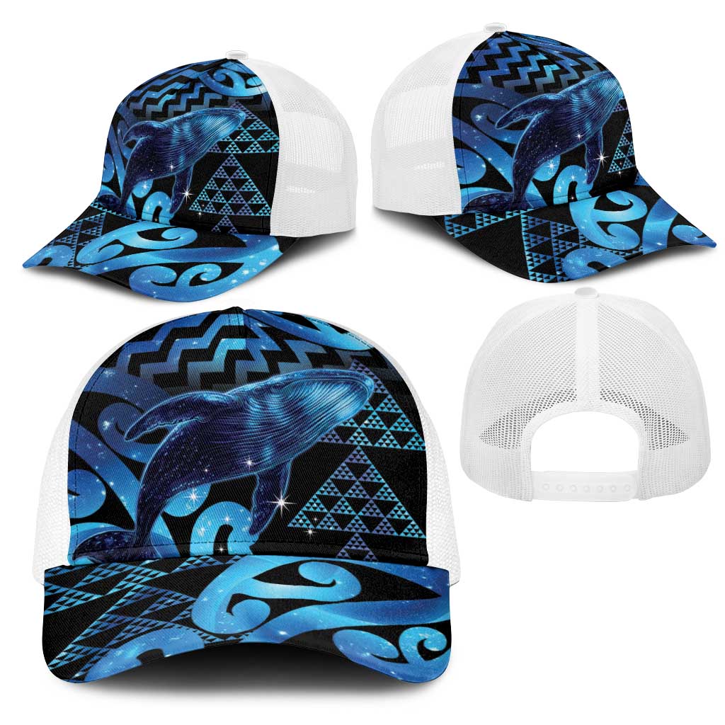 Humpback Whale Matariki New Zealand Mesh Trucker Cap NZ Maori Paikea Poutama Luxury Blue