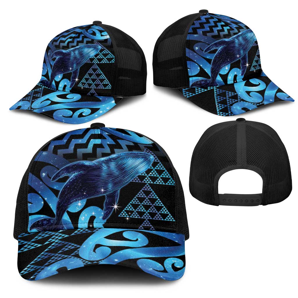 Humpback Whale Matariki New Zealand Mesh Trucker Cap NZ Maori Paikea Poutama Luxury Blue